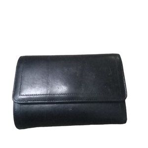 Black Leather Wallet by Monsac